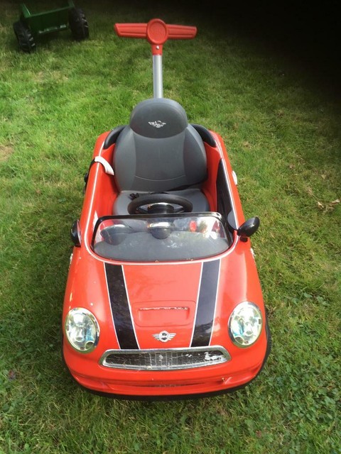 push along mini cooper red